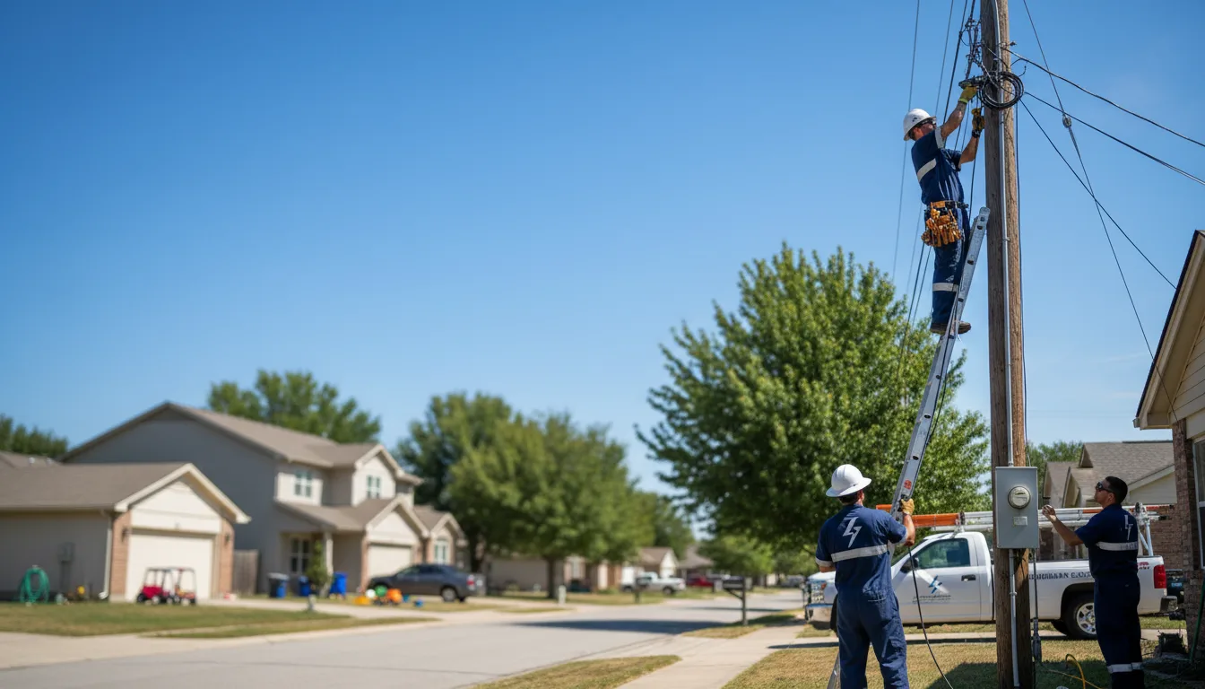 Residential electrician providing installation services in Montague, TX